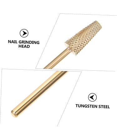 Nail Polisher Nail Art Nail Polishing Bits Portable Nail Gel Polishing Head Nail Drill Head Nail File Head Nail File Bits Tool Manicure Tools Tungsten Steel Exfoliating 4x0.5cm golden - Buy Online on GoSupps.com