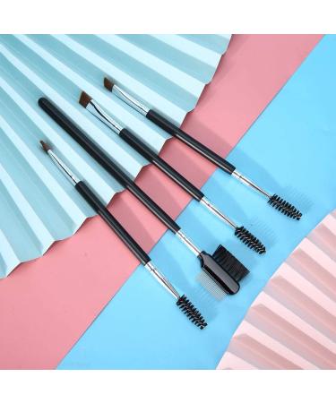 4pcs Professional Soft Hair Cosmetic Double Head Eyebrow Brush Eyelashes Comb Makeup Tool - Buy Online on GoSupps.com