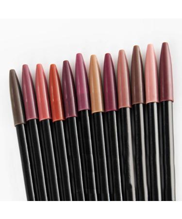 Buy Long Lasting Contour Lip Pencil Set - 12 Waterproof Matte Colors | Professional Lipliner for Perfect Shaping | International Shipping Available - Buy Online on GoSupps.com