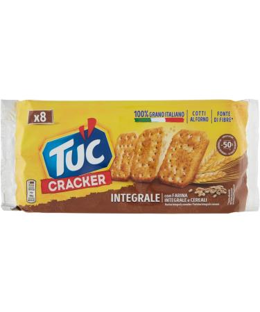 Tuc Tuc Cracker Integrale Salt with Solid Grain Flour and Grain 266g (8 x 33g) - Pack of 6