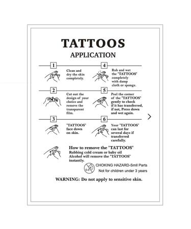 ELANE 19 Sheets Temporary Tattoo Stickers Set - 18 Body Art Fake Tattoos + 1 Calm Down Hand Neck Wrist Fashion Waterproof Removable Body Sticker - Black - Buy Online on GoSupps.com
