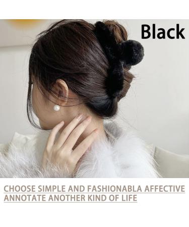 Fuzzy Claw Clips Set - Large Plush Hair Clamp for Thick Hair - 2pcs Faux Fur Hair Claws - Cute Hair Clips for Thin Hair - Buy Online on GoSupps.com