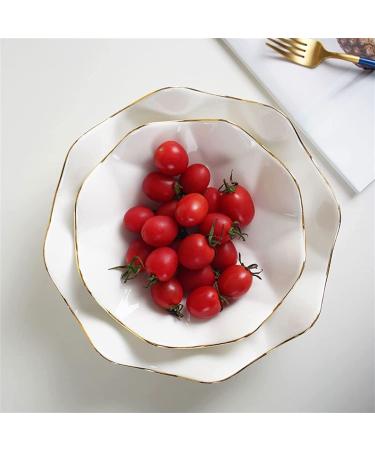 Fruit Basket Fruit Bowl Modern Household Ceramic Fruit Bowl Creative Geometric Fruit Basket Living Room Desktop Decor Kitchen Organizers and Storage (Color : B Size : 20.3 * 20.3 * 6.5cm) - Buy Online on GoSupps.com