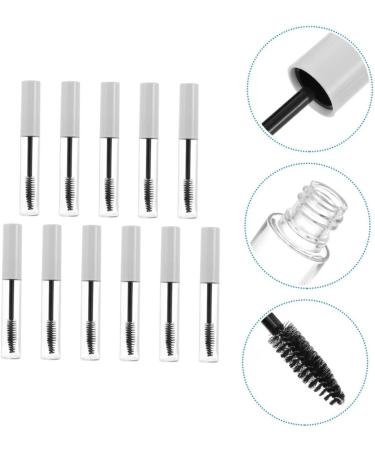 BELLIFFY 11pcs Eyelash Tube Portable Mascara Tube Lip Gloss Bottle Empty Mascara Tube White Plastic - Buy Online on GoSupps.com