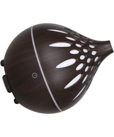 Essential Oil Diffuser - Wood Grain Aromatherapy Humidifier with 7 Color Lights | Cool Mist for Home & Office | USB 2W (Dark - Buy Online on GoSupps.com