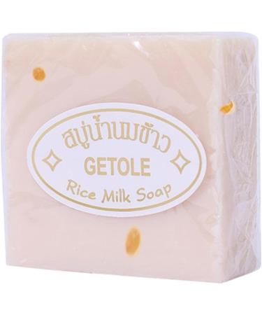 Natural Rice Milk Soap Natural Thai Handmade Rice Soap - Rice Lightening Soap With Rice Extract Cleansing And Moisturising Skin Whitening Soap For Face & Body Bath Supplies - Buy Online on GoSupps.com