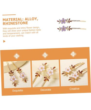 Beatifufu 1 Pair Rhinestone Flower Hair Clip Hair Accessories Rhinestone Barrettes Hair Clips for Decorative Hairpins Bobby Pin Hair Barrettes Rhinestone Hair Clips - Buy Online on GoSupps.com