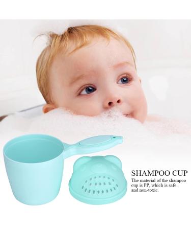 Baby Bath Rinse Cup - Tear-Free Shampoo Rinser Mug | Removable Waterfall Bathing Bucket for Kids (Green) - Safe & Easy Hair Washing - Buy Online on GoSupps.com