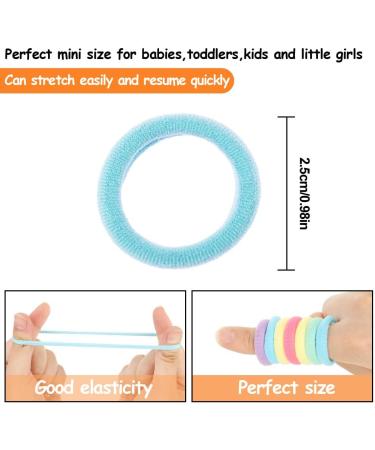 zhoushengmeizhuang 100 Pieces Hair Ties for Baby Girls Toddler Kids Hair Ties Soft Elastic Hair Bands Mini Ponytail Holders Baby Seamless Hair Bands for Kids - Buy Online on GoSupps.com