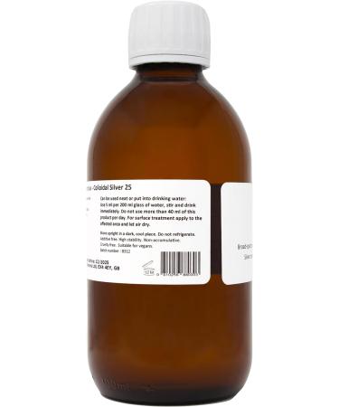 Argentum Plus 25ppm Colloidal Silver 300ml in Amber Glass Bottle with 15ml Dosage Cup - Buy Online on GoSupps.com