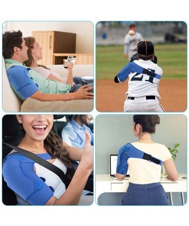 Rotator Cuff Shoulder Brace Support - Unisex, Blue, L/XL (Chest 38-51in) - Buy Online on GoSupps.com