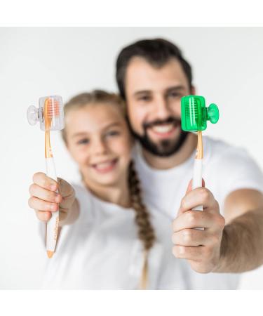 Hooqict 4 Pack Travel Toothbrush Head Covers - Portable Protector Caps for Electric and Manual Toothbrushes - Ideal for Travelling, Camping, Home, School - Blue, Red, Green, Transparent - Buy Online on GoSupps.com