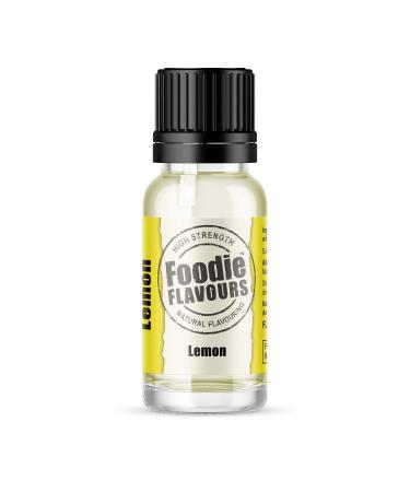 Foodie Flavours Natural Lemon Flavouring High Strength - 15ml Lemon 15 ml (Pack of 1)