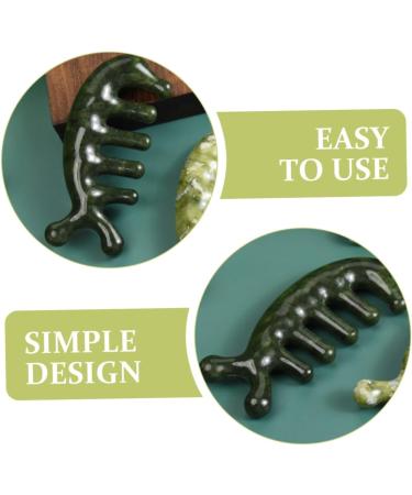 SESESFOUFU JADE Massage Comb | Acupuncture Massager Tool for Body Relaxation | Handcrafted Jade Massage Comb - Buy Online on GoSupps.com
