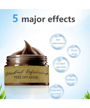 Grospe Peel Off Face Mask - Blackhead Remover & Pore Shrinking Herbal Cream - Acne & Oil Control (120g) - Buy Online on GoSupps.com