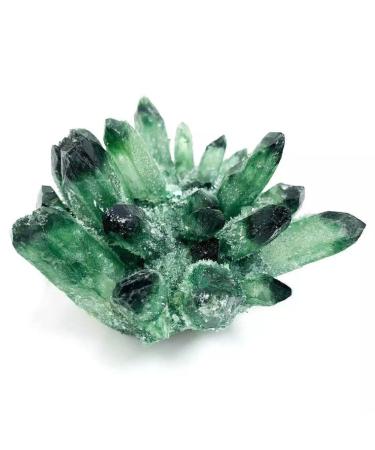 Natural Green Phantom Quartz Crystal Cluster Gemstone Geode 300g-700g 1pc Suitable for Furniture Decoration (Color : OneColor Size : 1PC 300G-380G) 1PC 300G-380G Onecolor