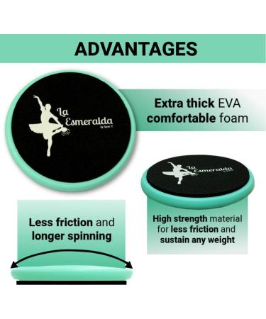 La Esmeralda Ballet Turning Board - Improve Turns, Balance, and Stability - Thick EVA Foam - Turquoise (Gift Box Included) - Buy Online on GoSupps.com