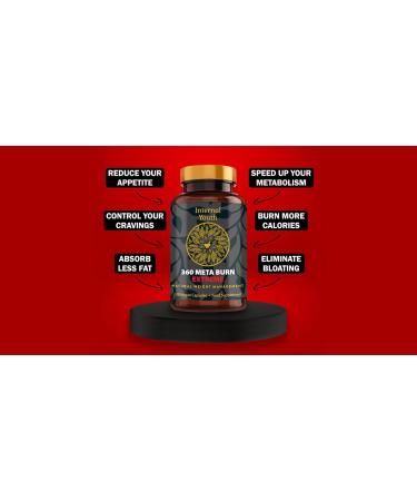 360 Meta Burn Extreme - Fast-Acting Weight Loss Pills for Women and Men - 120 High Strength Fat Burner Diet Pills with Natural Ingredients for Hunger Reduction - Internal Youth - Buy Online on GoSupps.com