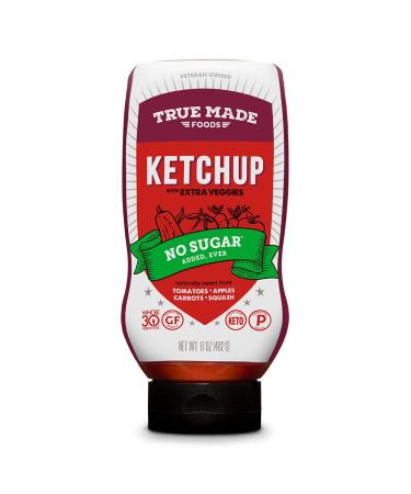 True Made Foods No Sugar Added Ketchup 17oz 2 Pack - Whole 30, Keto, Vegan Friendly - Buy Online on GoSupps.com