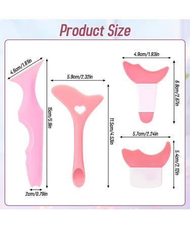 4-Piece Reusable Eyeliner Stencil Set | Silicone Eye Templates for Beginners | Makeup Tool for Perfect Eyeliner | Pink - Buy Online on GoSupps.com