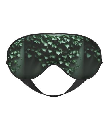 Green Creeper Unisex Elastic Adjustable Buckle Design Blackout Sleep Eye Mask for Home Travel Yoga Office Nap