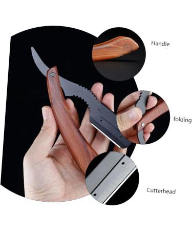 FRCOLOR Mini Facial Razor for Women - 2 Pack Rustproof Steel & Rosewood Handle Perfect for Smooth Skin & Precision Shaving - Buy Online on GoSupps.com