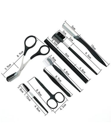 Shop 8-in-1 Eyebrow Set - Multi-Purpose Eyebrow Razor Scissors Tweezers & Brush for Women | Exquisite Storage Bag | International Shipping Available - Buy Online on GoSupps.com