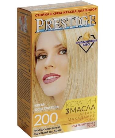  Vip's Prestige "Vip's Prestige" hair tint cream 200 shades lightens 4-5 shades with argan macadamia and chia oil. - Buy Online on GoSupps.com