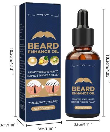 Dyceittdia 2PCs Beard Growth Oil - Natural Beard Oil for Men Moisture Care & Strengthening (2x30ml) | Essential Oils for Healthy Beard Care - Buy Online on GoSupps.com