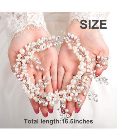 IYOU Flower Girl Pearl Headband - White Rhinestone Crystal Hairpiece for Girls | Princess Communion Accessories - Buy Online on GoSupps.com