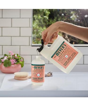 Mrs. Meyer's Geranium Hand Soap Refill - 33 fl. oz, Biodegradable Formula with Essential Oils - Buy Online on GoSupps.com