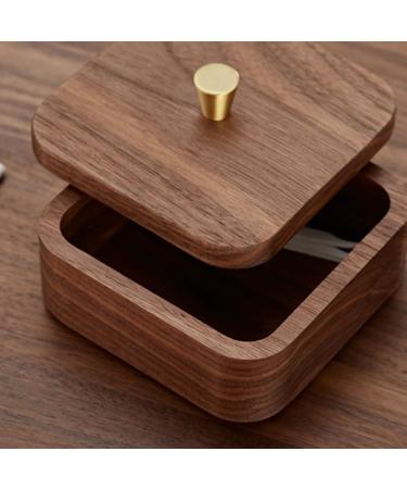 Tlilyy Nordic Simple Dental Floss Box - Customizable Walnut Wood Easy to Use 9.6x9.6x6 cm | International Shipping - Buy Online on GoSupps.com