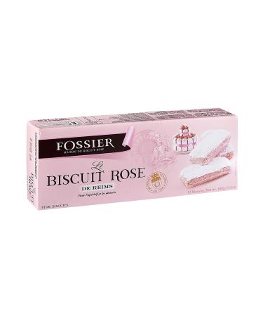 Biscuits Roses (Pink Champagne Biscuits) by Fossier (100 gram) (2 Pack)