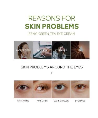 Green Tea Eye Cream - Reduce Dark Circles Puffiness & Wrinkles | Anti-Aging Daily Eye Care 15g - Buy Online on GoSupps.com