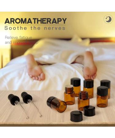 Teenitor 36 Pcs 2ml Amber Glass Essential Oil Bottles with Reducers, Caps, and Droppers - Buy Online on GoSupps.com