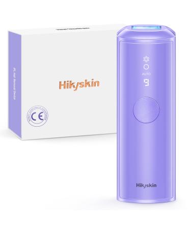 Hikyskin IPL Laser Hair Removal - Actual Painless & Full Body Smoothness Sapphire CooIing Hair Removal Device with 9 Levels Max 21J Unlimited Flash for Women and Men at Home Purple