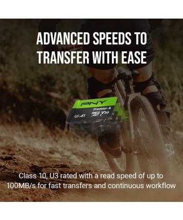 PNY 256GB Premier-X Class 10 U3 V30 microSDXC Flash Memory Card - 100MB/s - Buy Online on GoSupps.com