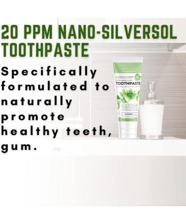 Optivida Colloidal Silver Infused Coral Toothpaste with Calcium, Xylitol, and Peppermint | 20 ppm Nano Proven Ingredients for Healthy Gums | Fluoride Free | Glacial Mint & Winter Mint 4 oz - Buy Online on GoSupps.com