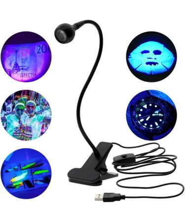 KLAZZ USB UV LED Black Light Lamp for UV Gel Nails - Clamp Fixtures, Portable & Plug & Play - Ideal for Apres Gel x Nail Tips & Fluorescent Paint - Satin Detection - Buy Online on GoSupps.com