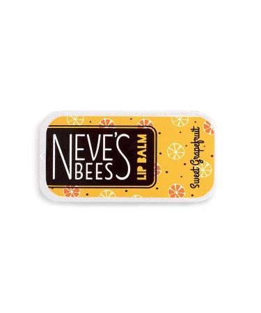 Neve's Bees Beeswax Lip Balm - Sweet Grapefruit - 100% Natural - Cute Little Slider Tin - 7g (see pic for size)