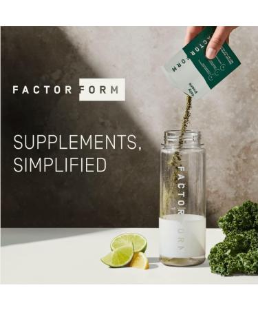 FACTOR FORM Daily Greens Superfood Powder | 5 Functional Blends for Gut Health, Energy & Immunity | Prebiotics, Probiotics, Adaptogens, B Vitamins (30 Servings, Jar) Jar 8.1 Ounce (Pack of 1) - Buy Online on GoSupps.com