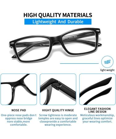 Suertree Feather Hinge Reading Glasses (3 Pack) - 1.5x Visual Aid for Men & Women | Premium Optical Glasses - Buy Online on GoSupps.com