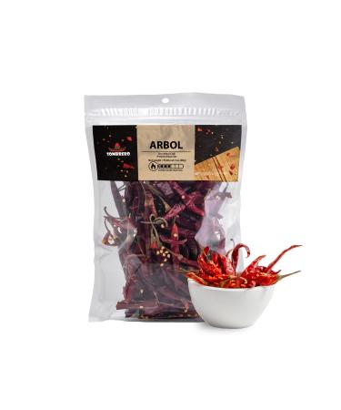 Dried Arbol Chili Peppers with Stems 85gr by Sombrero (Bird s Peak Chile de Arbol or Rat s Tail Chili). Known as Mexico s Hottest Chili!