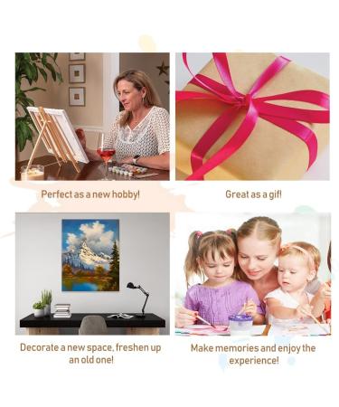 Amphol DIY Paint by Number Kit | Acrylic Painting for Adults and Kids | Easy Oil Painting Set | 16 x 20 | Home Wall Decor Gift | Blue Door Design - Buy Online on GoSupps.com