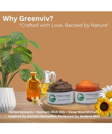 Green_viv Cocoa & Chocolate Lip Scrub + Carrot & Pumpkin Lip Mask Combo | Exfoliates Pigmentation Repairs Dry & Chapped Lips | For Men & Women | 20 g Pack of 2 - Buy Online on GoSupps.com