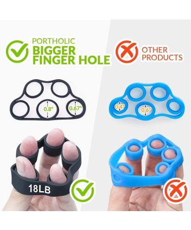 4 Pack Hand Exerciser Grip Strengthener  Finger Stretcher Hand Grip Resistance Bands Hand Strengthener Hand Strengthening Forearm Exerciser for Arthritis Black - Buy Online on GoSupps.com