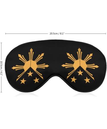 Tribal Philippines Sun and Stars Flag Sleep Mask - Adjustable Blindfold for Men and Women | Blocks Light for Travel, Nap, and Sleeping - Buy Online on GoSupps.com