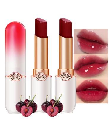 BINGBRUSH 2Pcs Color Changing Lipstick Queen Long Lasting Lip Care Moisturizer Lip Balm Magic Lip Gloss Lip Tint Stain Glossly Makeup Lipstick Set for Women