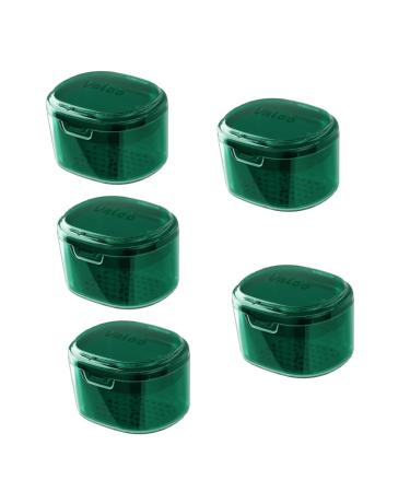 Frcolor holder collecting container 5 pieces retainer storage box Small stand para Guardar crystal dental prosthesis-retainer-etinus travel prosthesis bath for braces wearing containers smaller