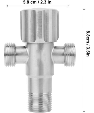 Buy Stainless Steel G1/2 Inch Bathroom Angle Valve - Durable Water Shut-Off Valve for Kitchen & Bathroom - Buy Online on GoSupps.com